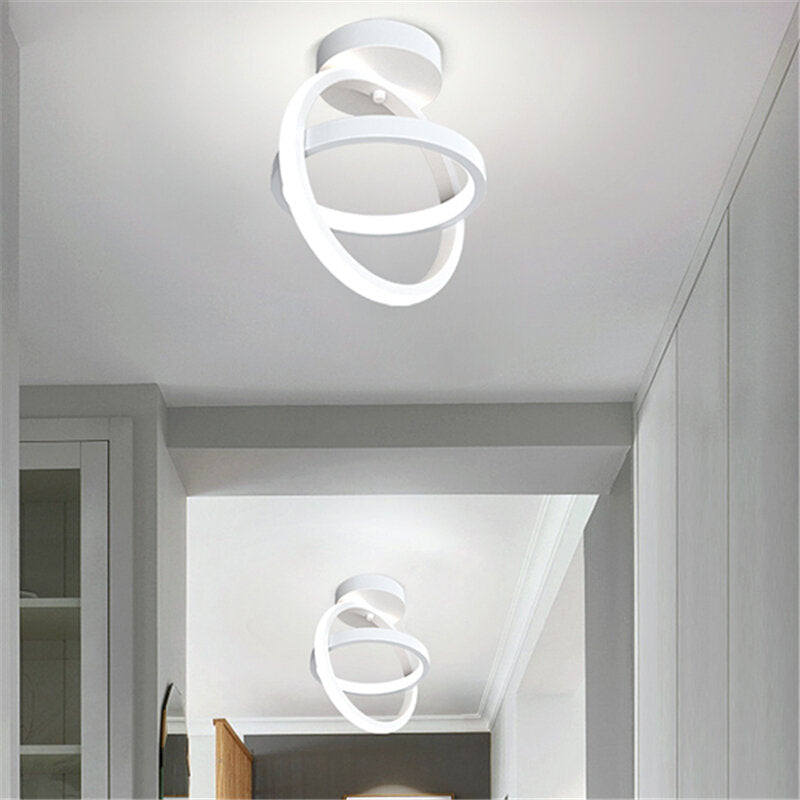 ac85-265v moderne led-plafondlamp dual ring kroonluchters armatuur woonkamer hanglamp