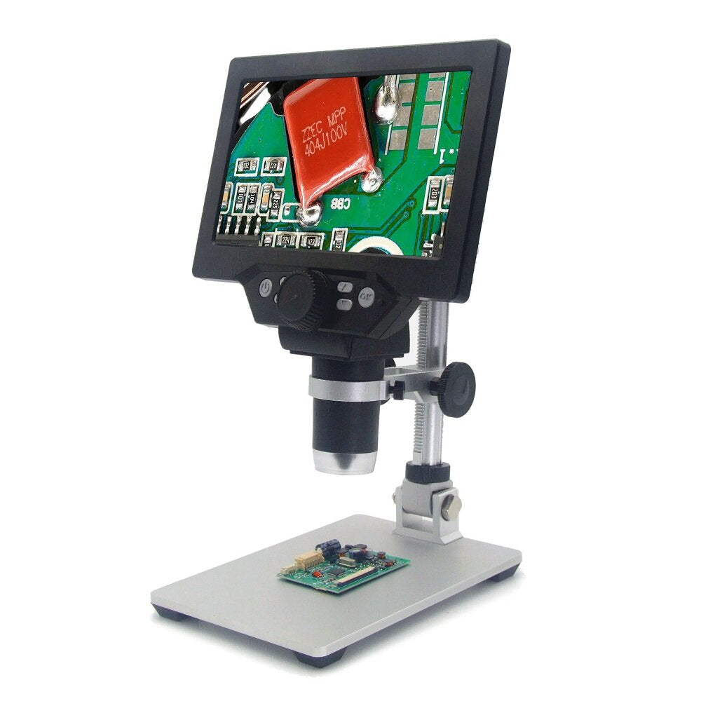 g1200 digitale microscoop 12mp 7 inch groot kleurenscherm grote basis lcd-scherm 1-1200x continu