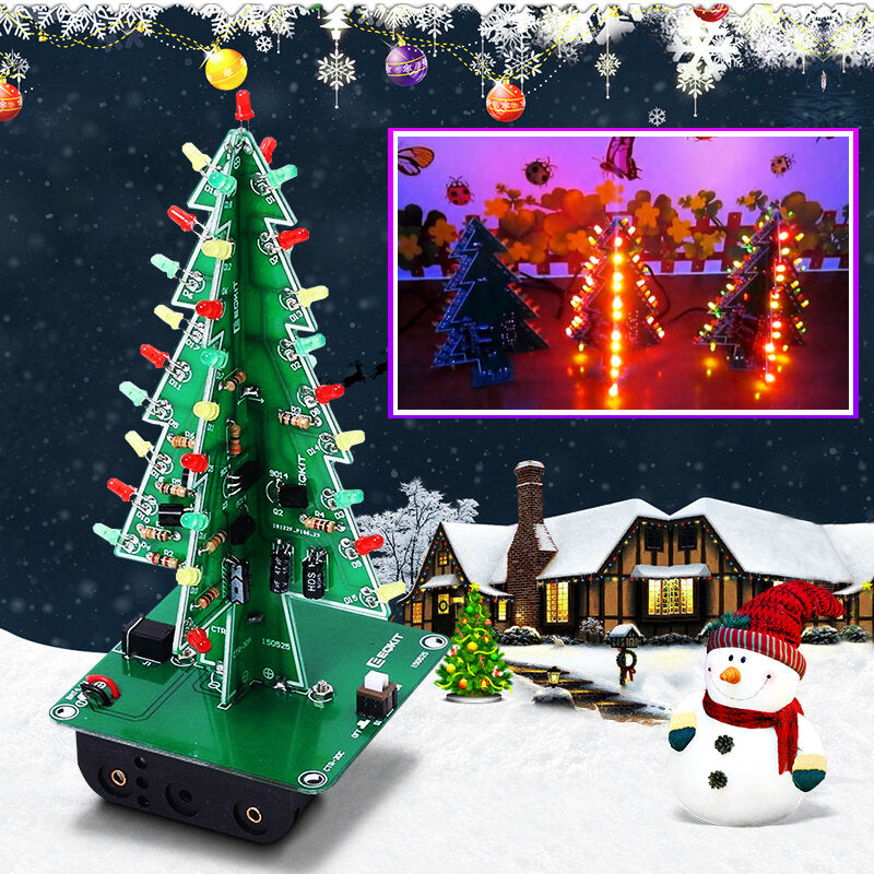 dhz kerstboom led-knipperlicht kit circuit board mold green xmas