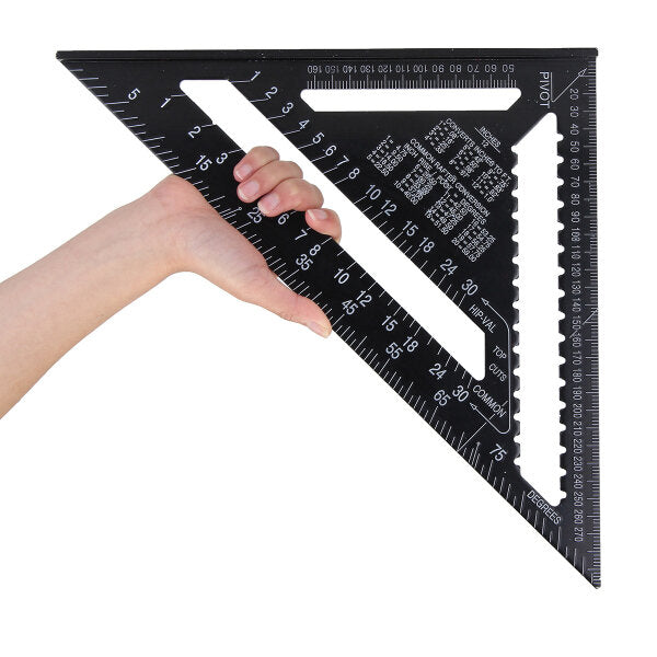 raitool ar01 43x30x30cm metrische aluminium driehoek liniaal zwarte driehoekige liniaal