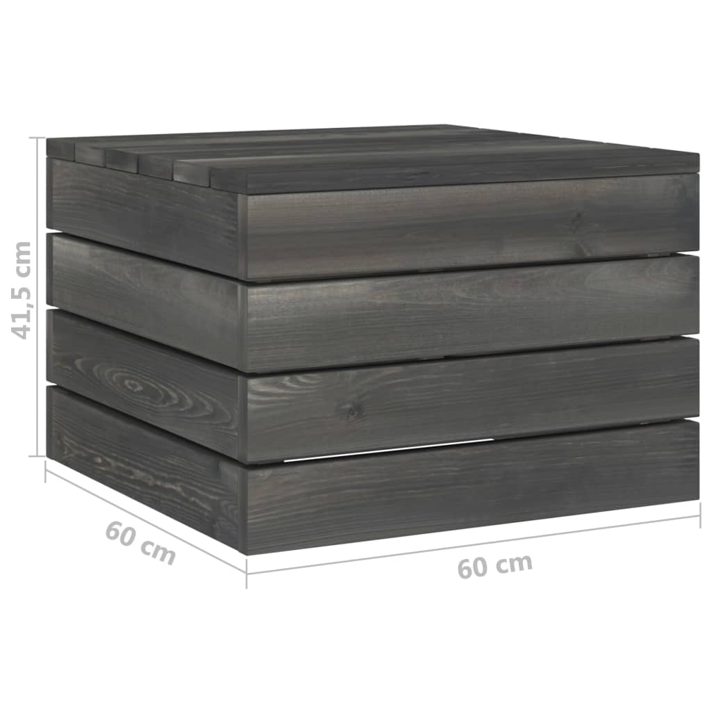 9-delige loungeset met kussens pallet massief grenenhout