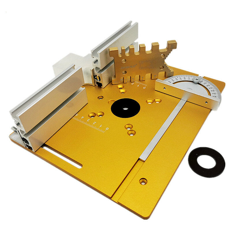 aluminium bondgenoot houtbewerking router tafel insert plaat mijter gauge werkbanken hout router multifunctionele trimmer graveermachine