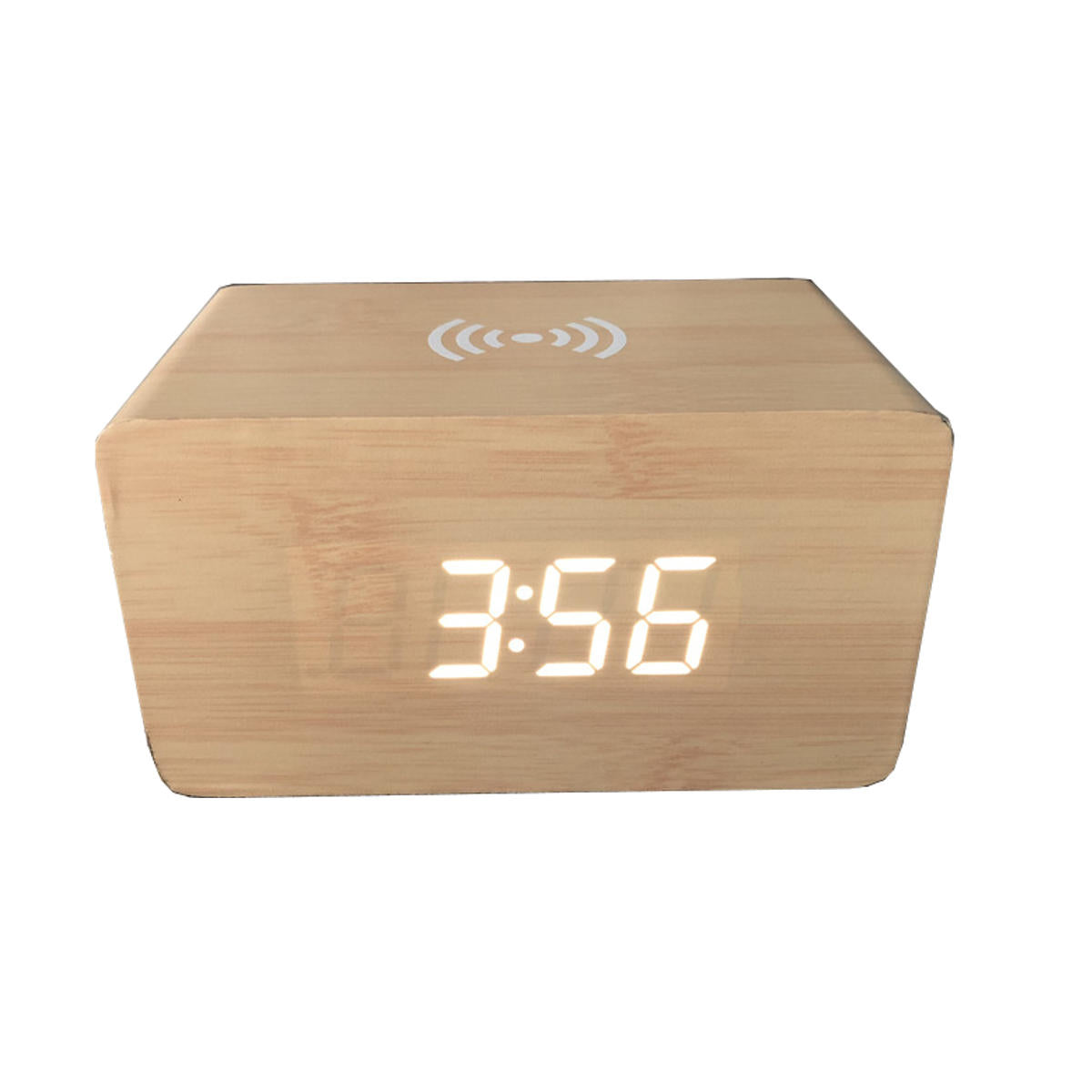 digitale thermometer led-bureauwekker met draadloze oplader voor telefoon