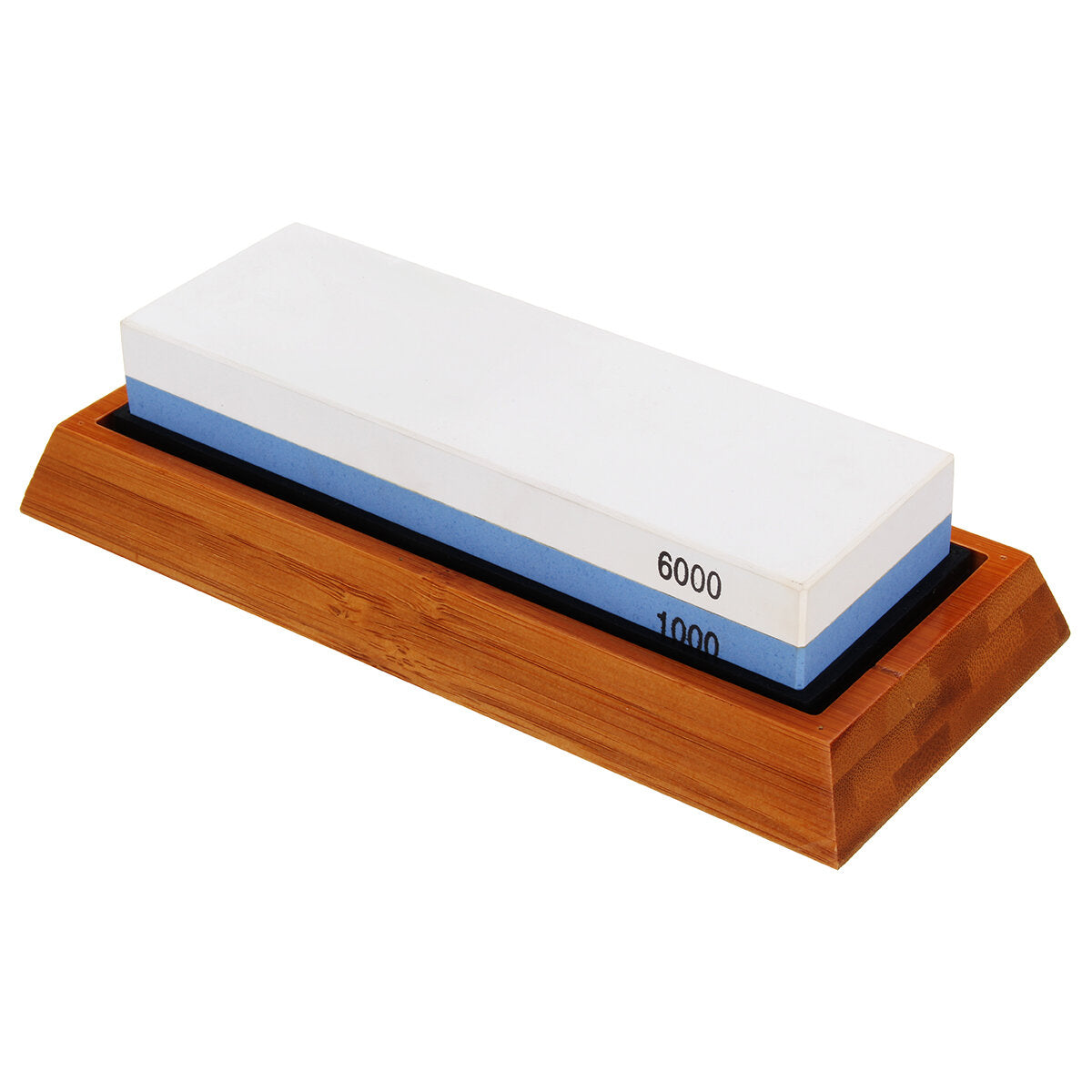 1000/6000 2 side grit sharper pebble premium wetsteen mes slijpsteen en antislip bamboe basisset