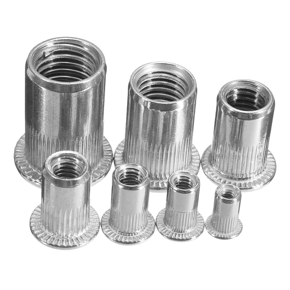1pcs slilver gestreepte stalen rivnoten blindnoten nutserts noten invoegen klinknagel