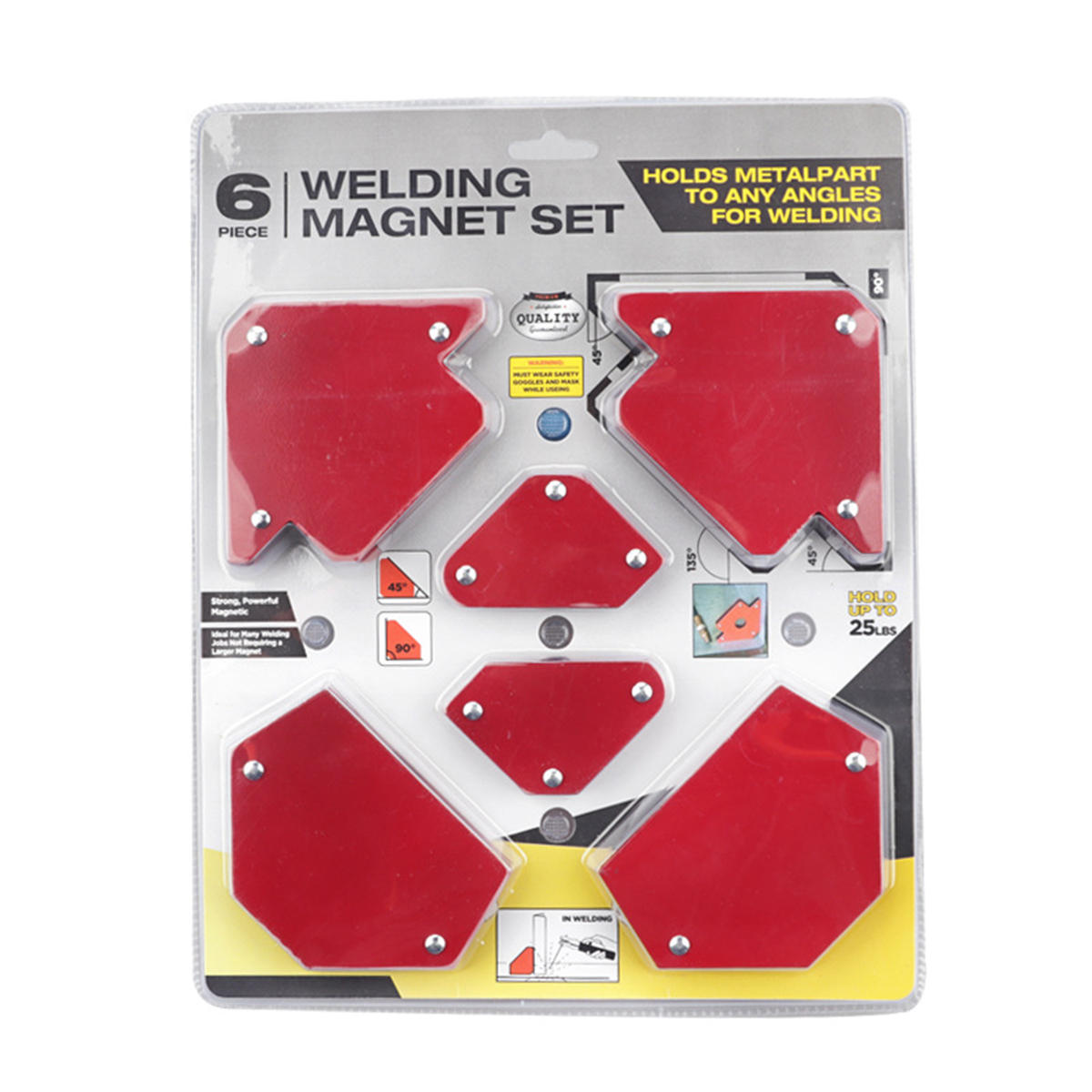 6 stuks magnetische laslocator set houders 25lb 50lb 75lb multi hoeken gereedschap