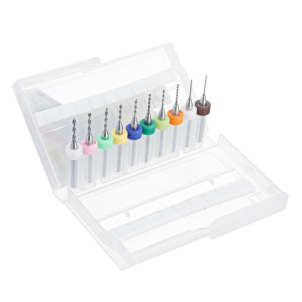 10st 0.6mm-1.5mm tungsten carbide pcb-boren printplaat mini cnc-boorset