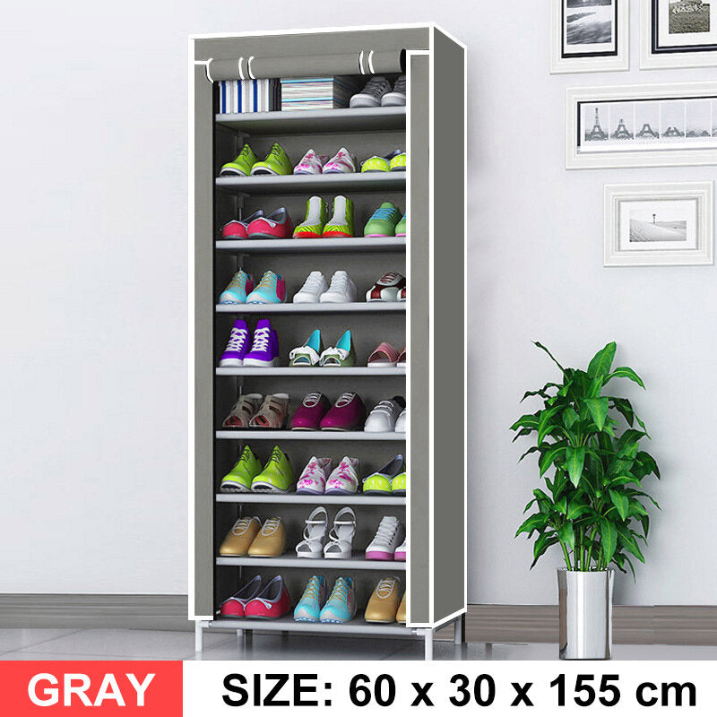10 tier dhz schoenenrek draagbare opbergkast organizer garderobe stofdicht