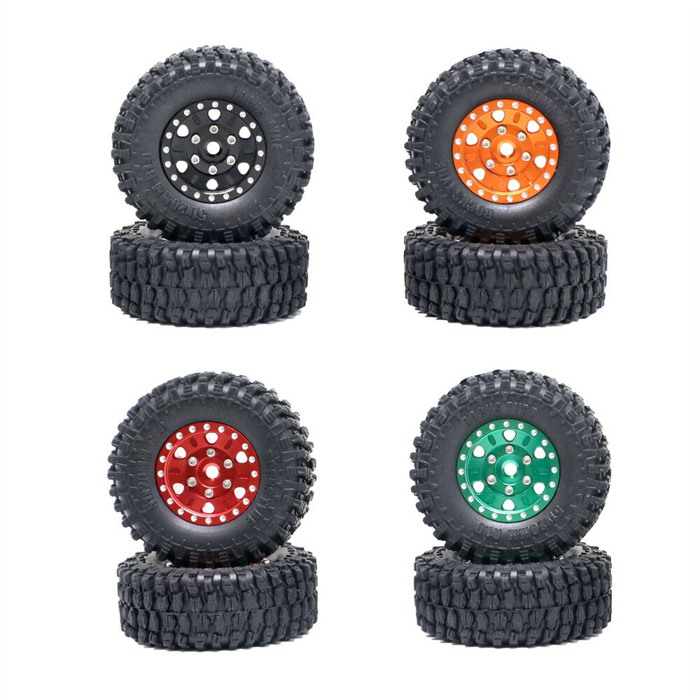 4 stuks 1/24 simulatie model auto axiale scx24 metalen hub met band 50 mm
