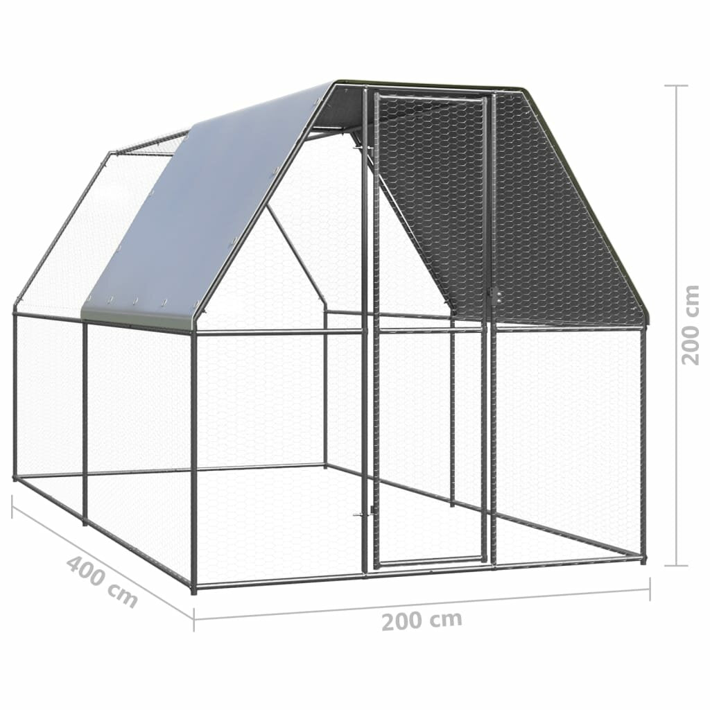 buiten kippenkooi 6.6 inch x13.1 inch x6.6 inch  gegalvaniseerd staal