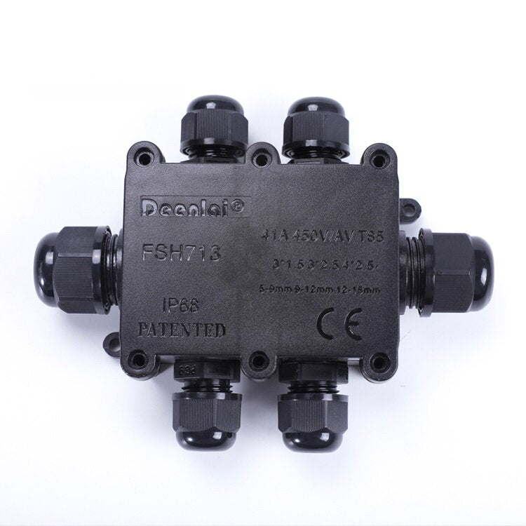 deenlai 2p/3p/4p kleine plastic pc ip68 waterdichte elektrische aansluitdoos 713 met terminal with