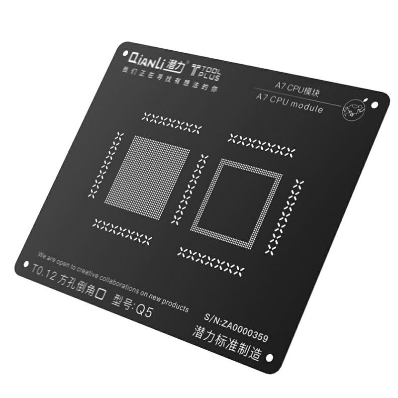 qianli cpu-module moederbord reballing kit stencils tin planting network steel net repareergereedschap voor telefoon 5s / 6 / 6s / 7 / 7p / 8 / 8p a7 a8 a9 a10 a11
