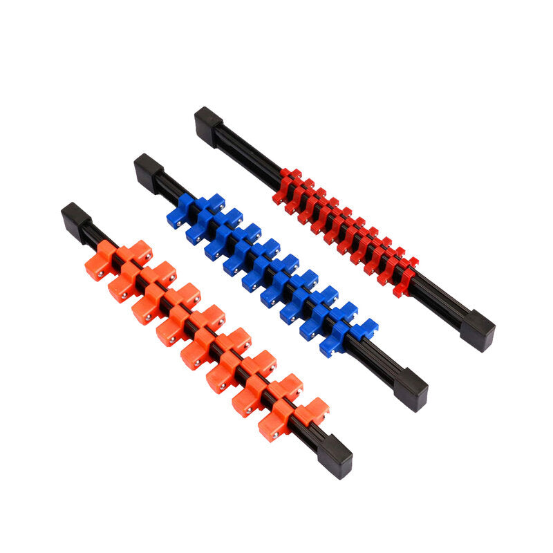 3/6 stuks dubbelzijdige socket houder plastic socket houder 1/2-3/8-1/4 universele socket houder:
