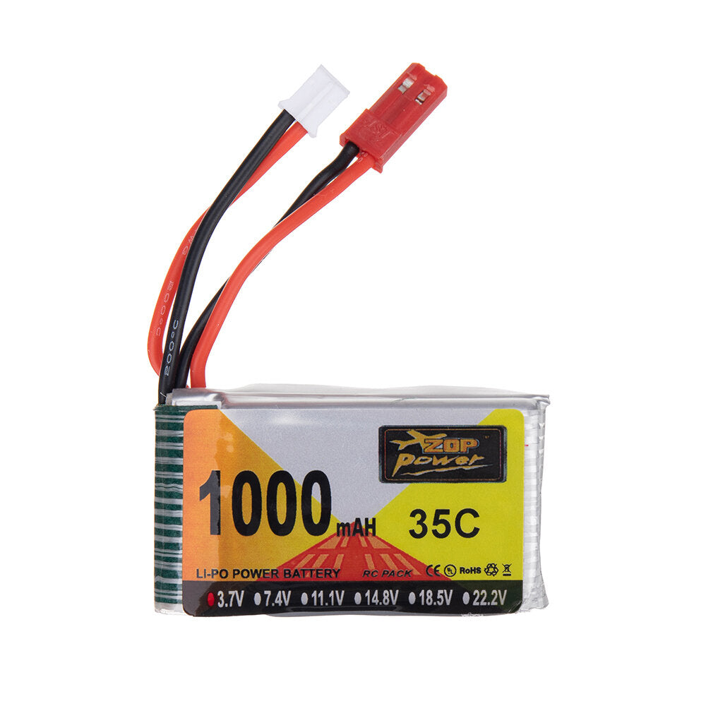 5 stuks zop power 3.7 v 1000 mah 35c 1s lipo batterij jst ph2.0 plug voor rc drone