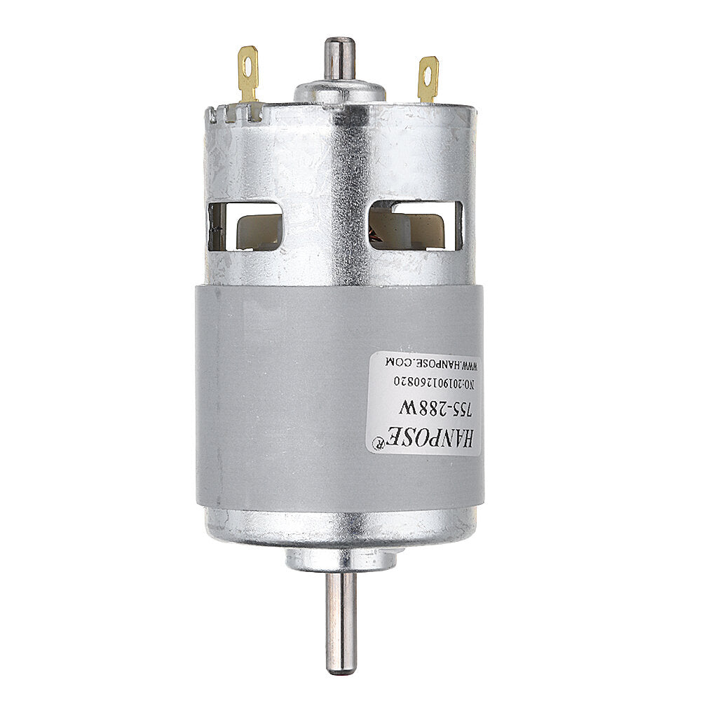 hanpose 775 motor dc 12v 24v 80w 150w 288w dc motor grote koppel high power dc motor dubbele kogellager spindel motor