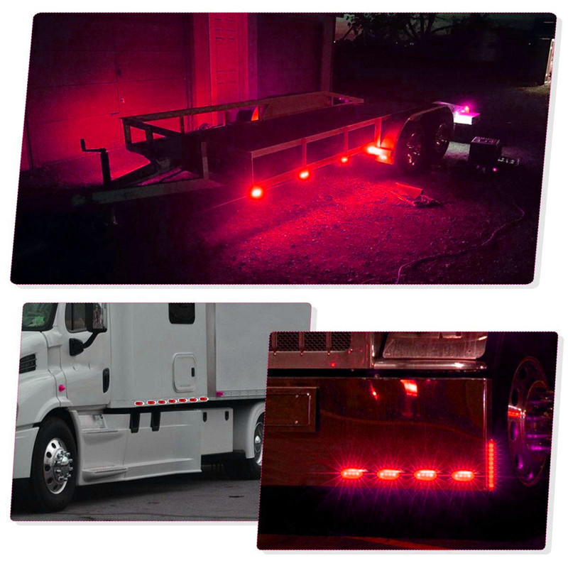 led-zijmarkeringslampje opsteeklamp dc 24v voor vrachtwagenaanhangwagenbus