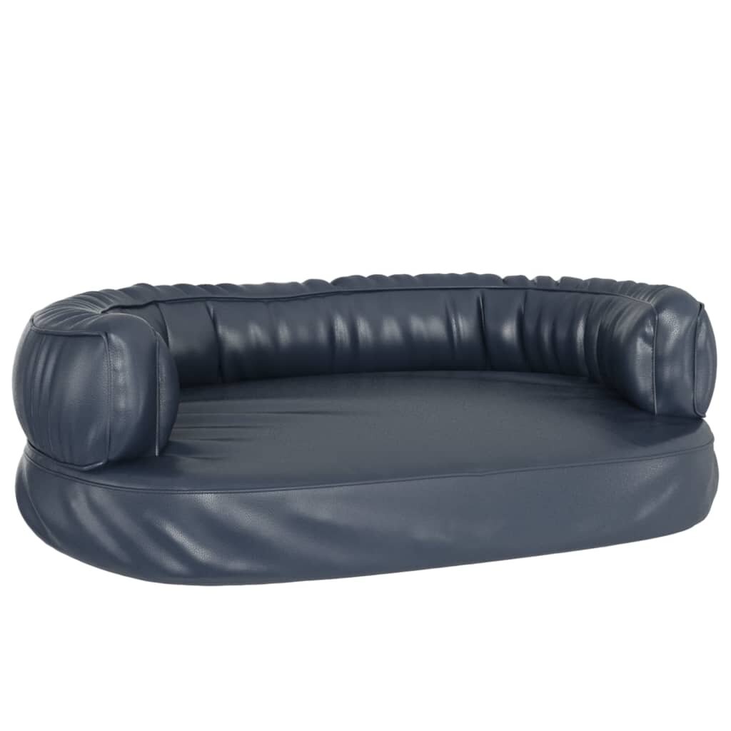 hondenmand ergonomisch schuim 75x53 cm kunstleer donkerblauw