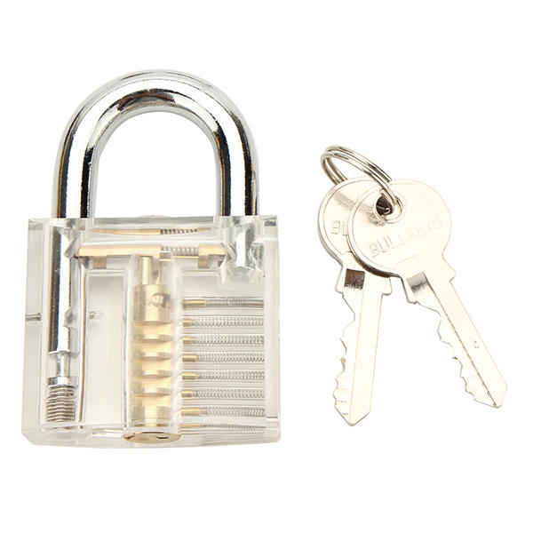 3-delige transparante cutaway binnenaanzicht van oefenhangslot slotenmaker oefentraining vaardigheidsset lock picks