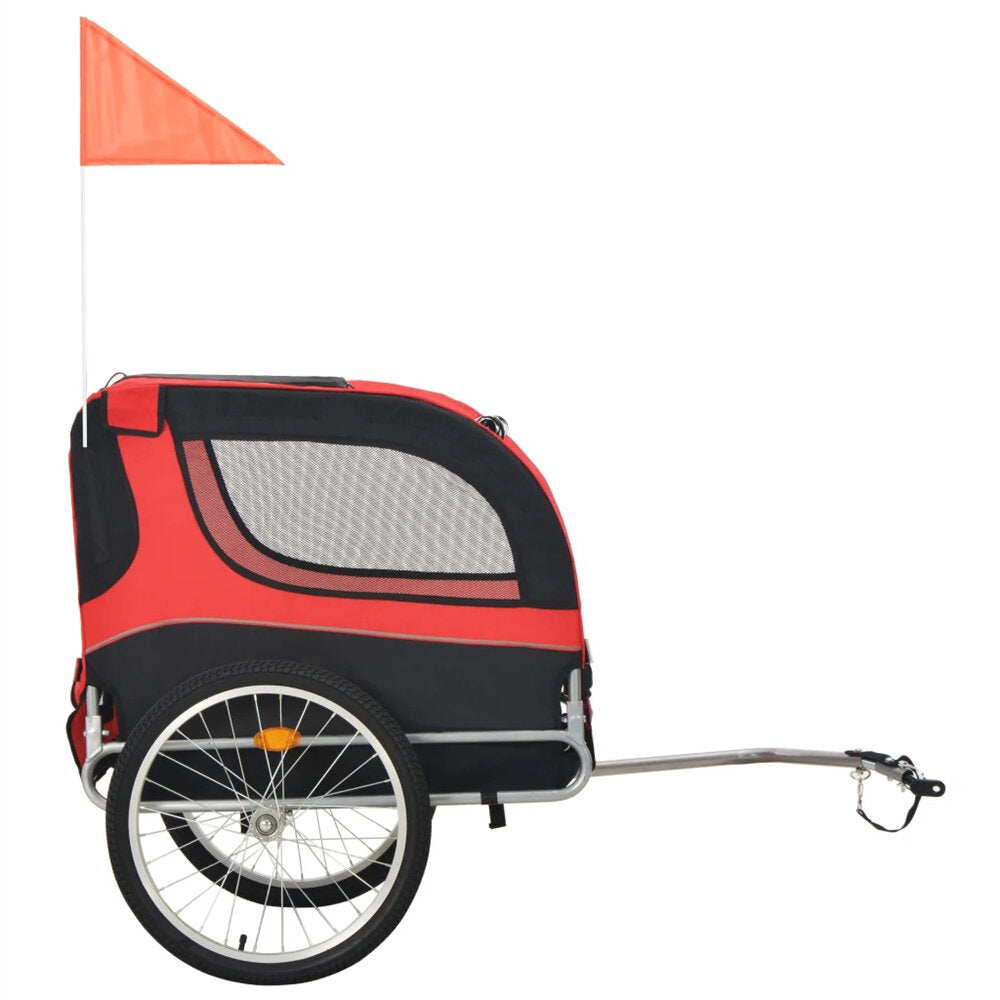 fietskar voor huisdieren hondendrager voor honden en huisdieren met duurzaam frame ademend beschermnet huisdierwagen. eenvoudige montage. sterk lager