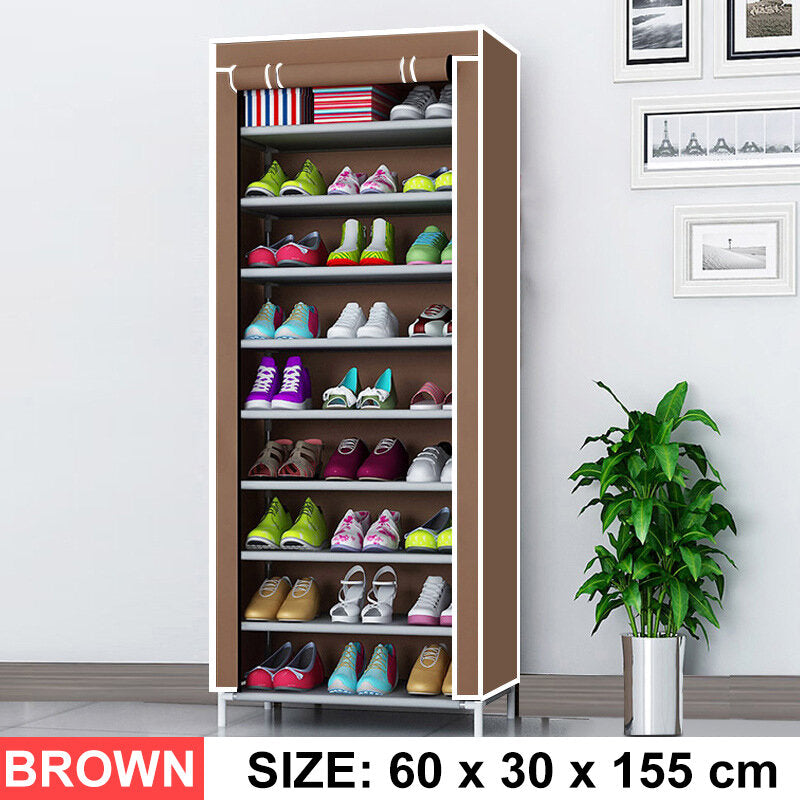 10 tier dhz schoenenrek draagbare opbergkast organizer garderobe stofdicht