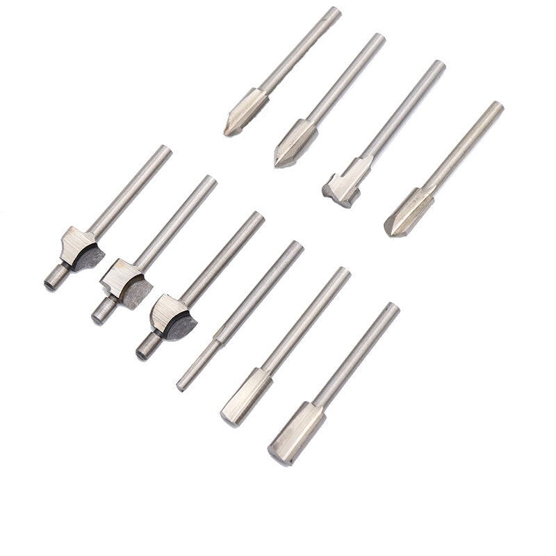 10 stuks hss houtbewerking trimmen mes titanium-plated slijpmes micro frees houtsnijder