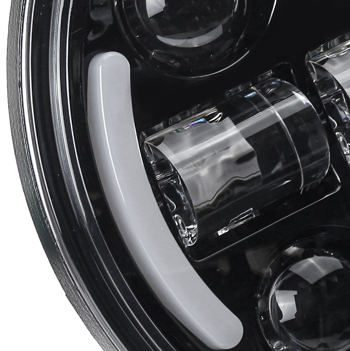 5.75  motorfiets led-koplamp projector hi-lo beam drl richtingaanwijzer halo ring