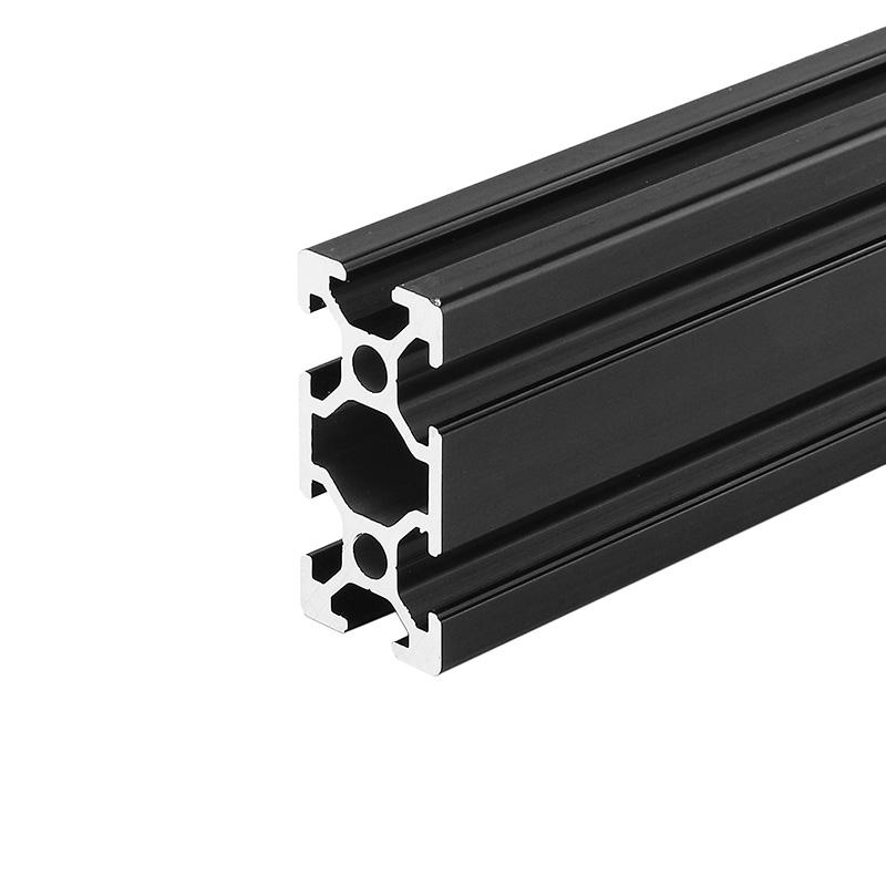 450 mm lengte zwart geanodiseerd 2040 t-sleuf aluminium profielen extrusieframe voor cnc