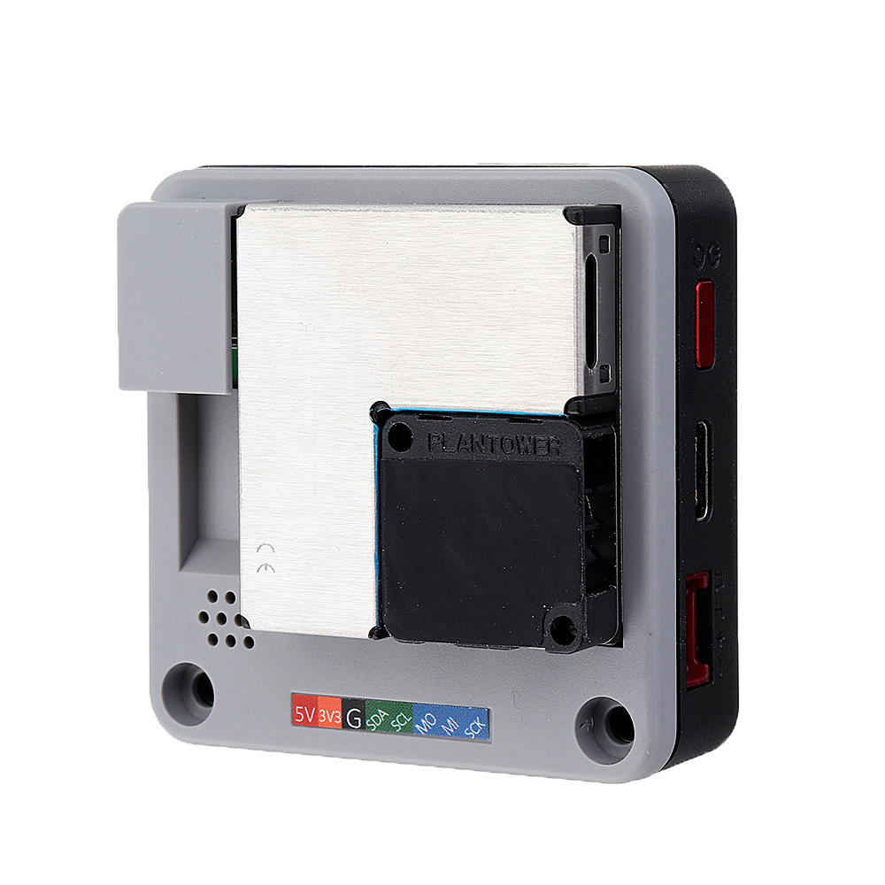 m5stack pm2.5 sensormeter usb power sht20 met zwarte basiskern