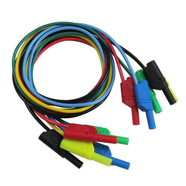 p1050 5 stuks 5 kleuren 1m 4 mm banaan voor banaanplugje zacht siliconen testkabeldraad voor multimeter