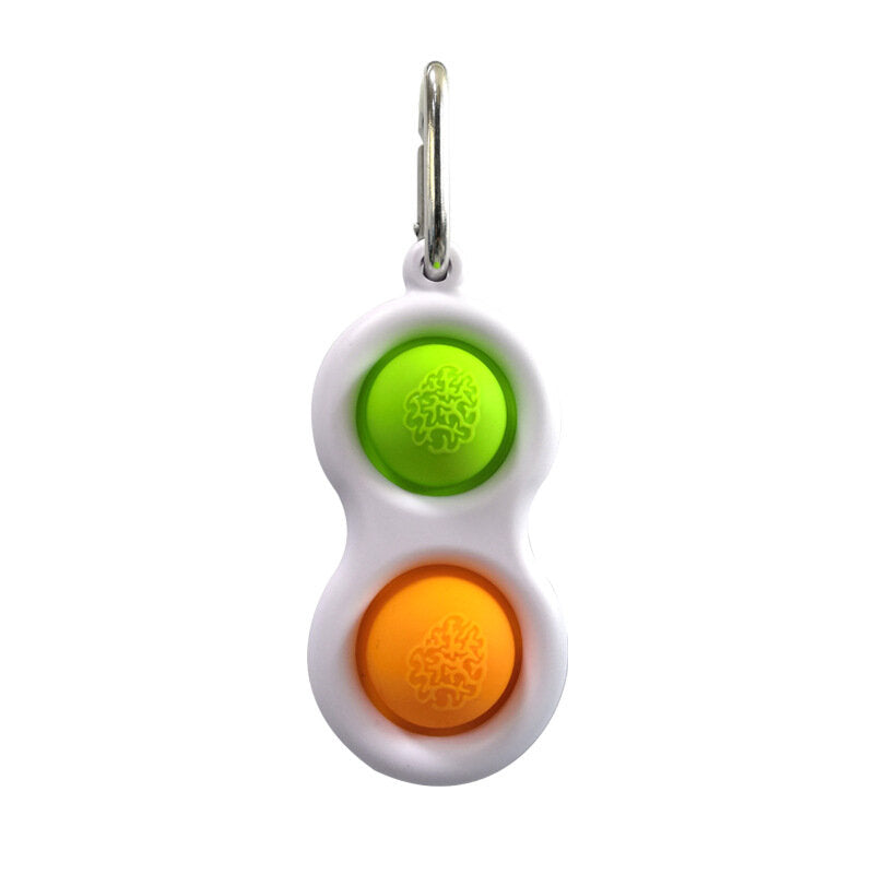 mini simple dimple sensorisch mini sensorisch fidget ontspanning stress relief anti-angst autisme hand edc gadget voor kinderen tiener volwassen push pop bubble sleutelhanger