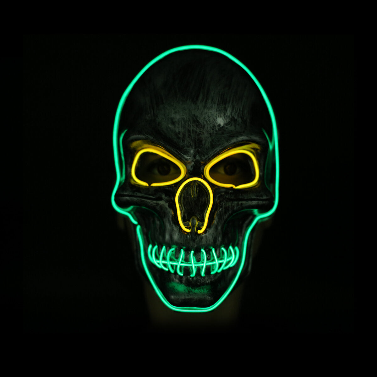 3 kleuren halloween led lichtgevend masker cosplay-masker voor festival glow-in-the-dark