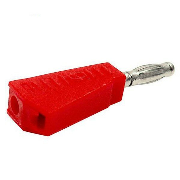 p3002 100 stuks rode 4 mm stapelbare vernikkelde luidspreker-multimeter banana plug connector testprobe-binding