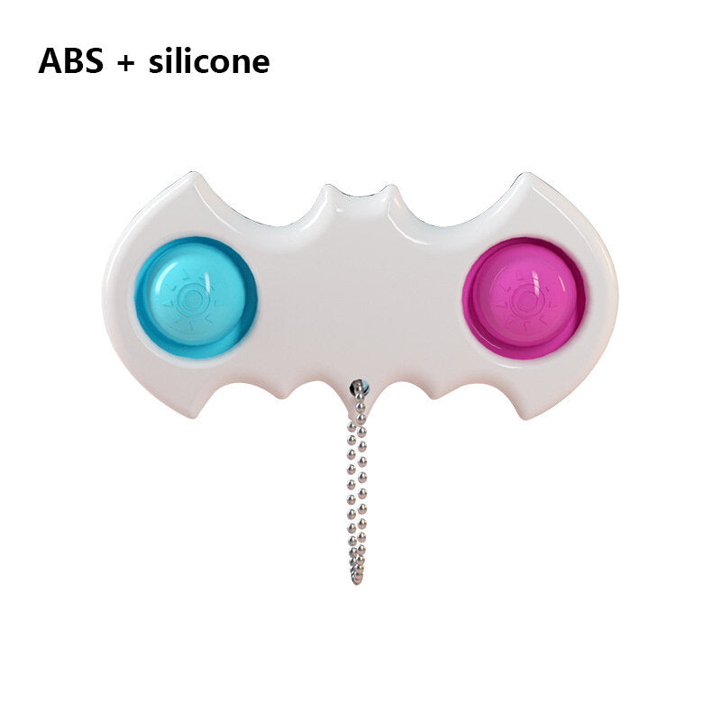 mini bat zintuiglijke fidget ontspanning stress anti-angst autisme hand edc gadget voor kinderen tiener volwassen push pop bubble sleutelhanger