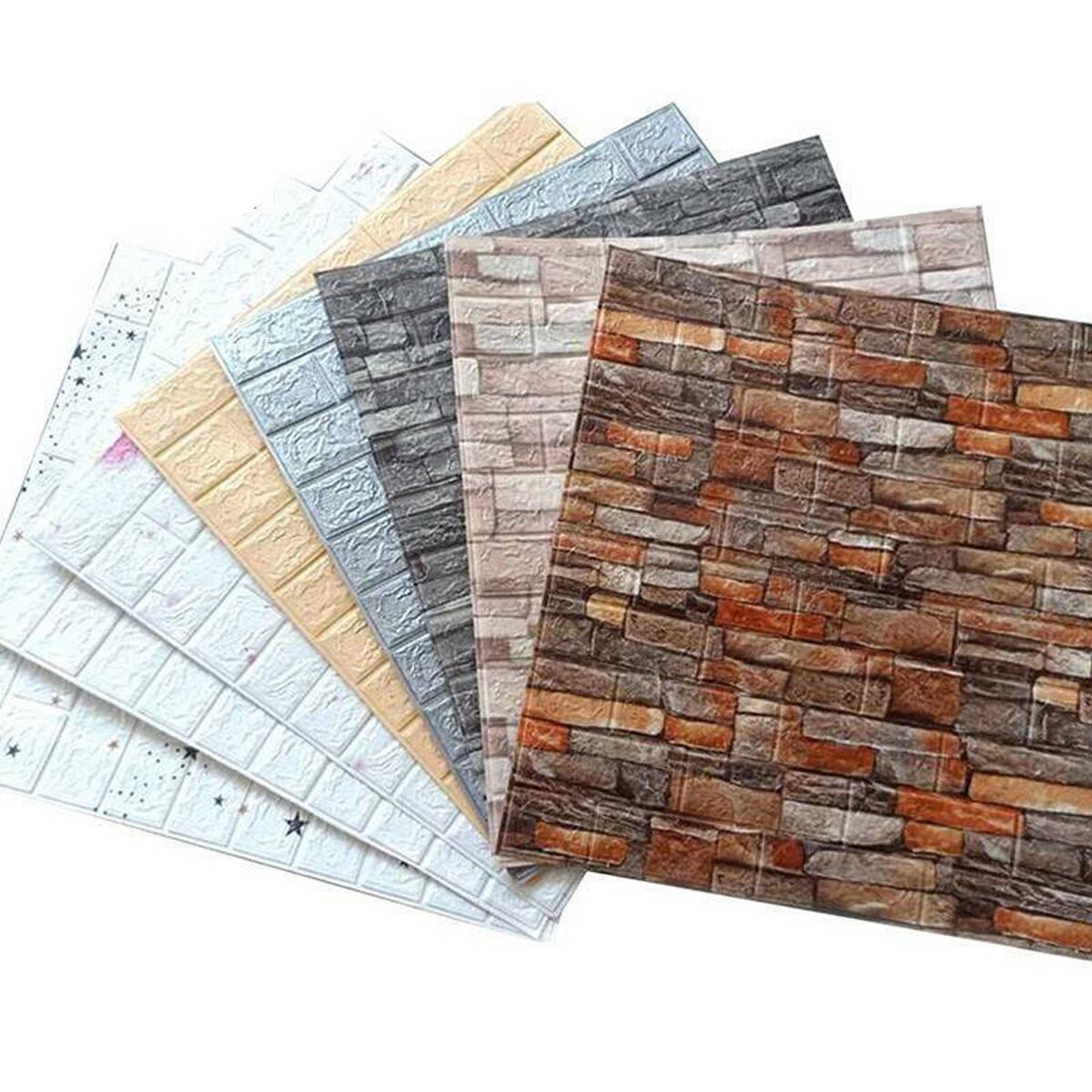 5 stuks 3d soft tegel bakstenen muur sticker zelfklevend waterdicht schuimpaneel 38 * 35 cm