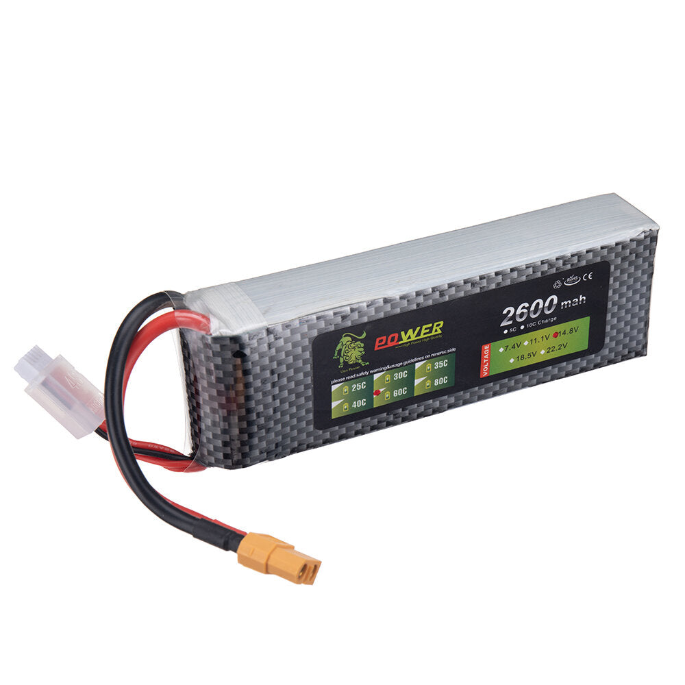 lion power 14.8v 2600mah 60c 4s lipo-batterij xt60-stekker voor rc drone