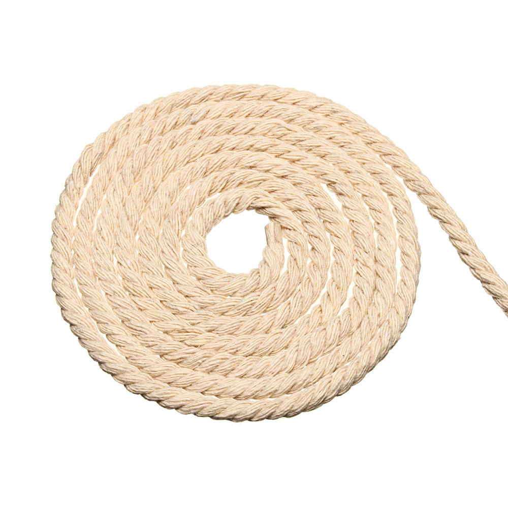 4/5/6mm macrame touw natuurlijke beige katoen twisted cord string dhz sieraden armband craft