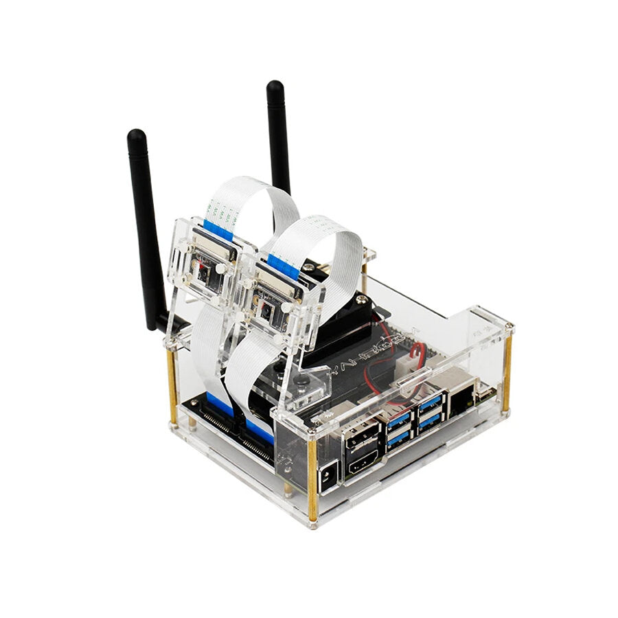 yahboom jetson nano development board acryl nvidia beschermhoes met koelventilator compatibel b01