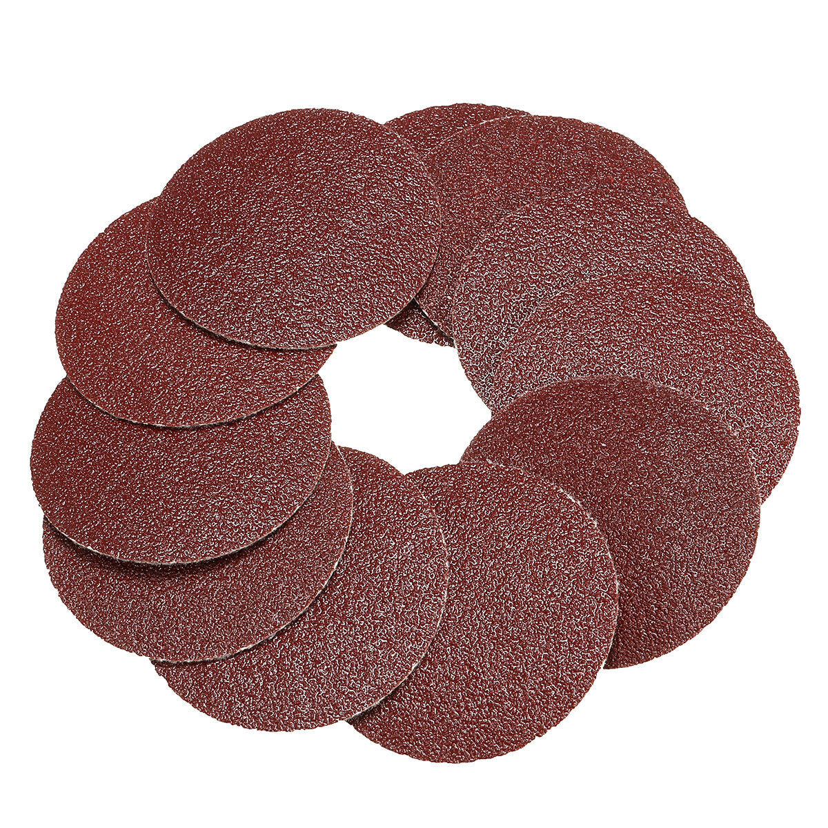 60 stuks 3 inch 60/80/120 grit schuurpapier met 75mm handpolijstpad voor polijsten schuurgereedschap