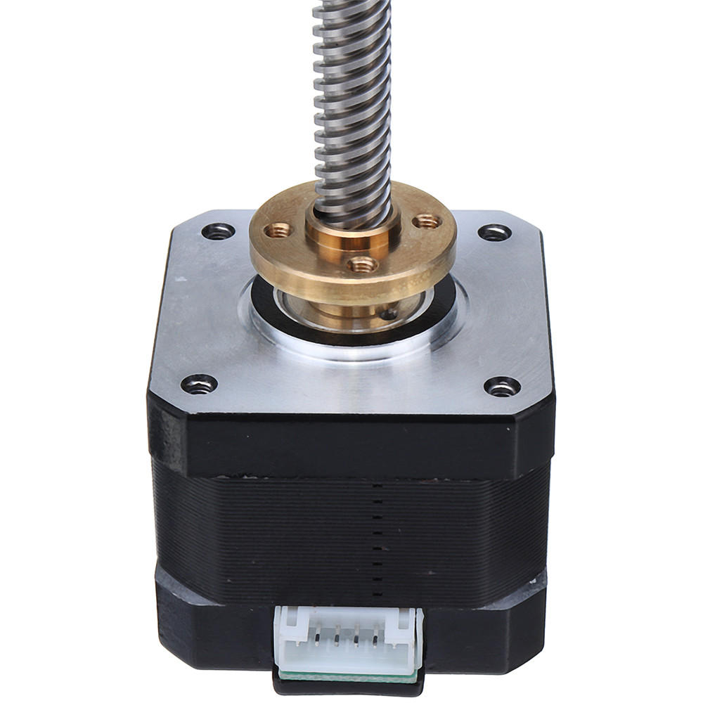 hanpose 17hs3401-s t8x8 nema 17 loodschroef stappenmotor lineaire actuatoren 34mm 1.3a 28n.cm 4-lood 42 motor 100-500mm trapeziumvormige loodschroef voor 3d-printer z-as