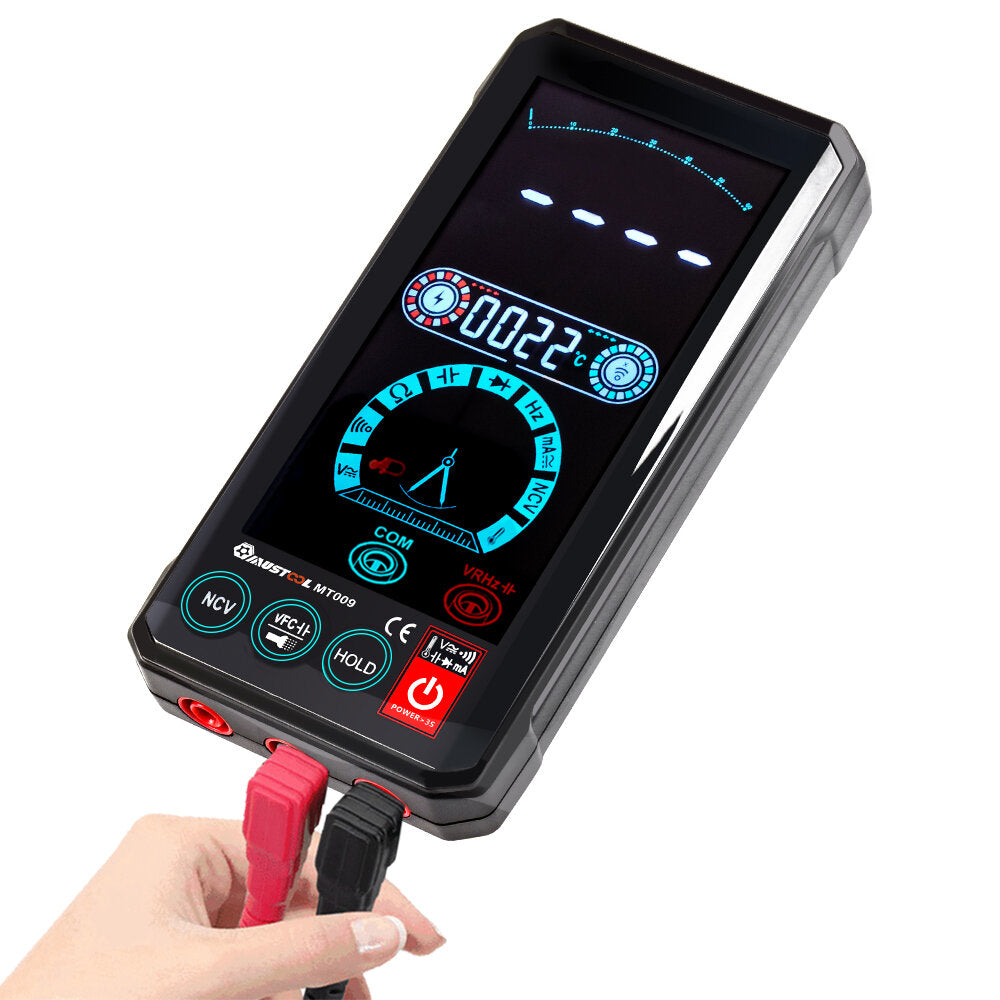mt009 4.4-inch touchscreen smart true rms digitale multimeter automatische meting met vfc-functie stroomspanningstest 6000 tellingen weergave