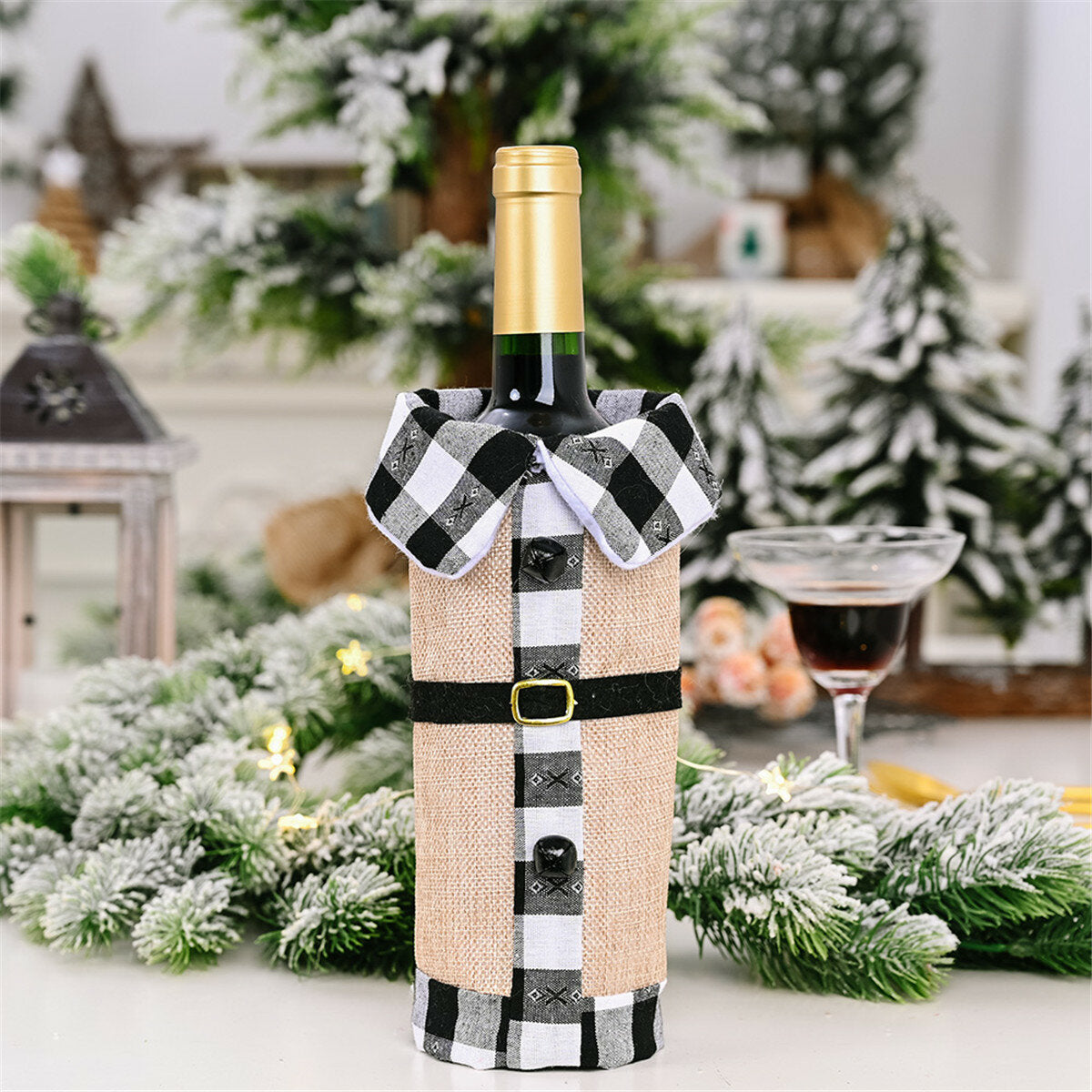 kerst trui winee fles kleding kraag & knoop jas ontwerp decoratieve fles mouw winee fles trui voor kerstcadeaus xmas feestdecoraties