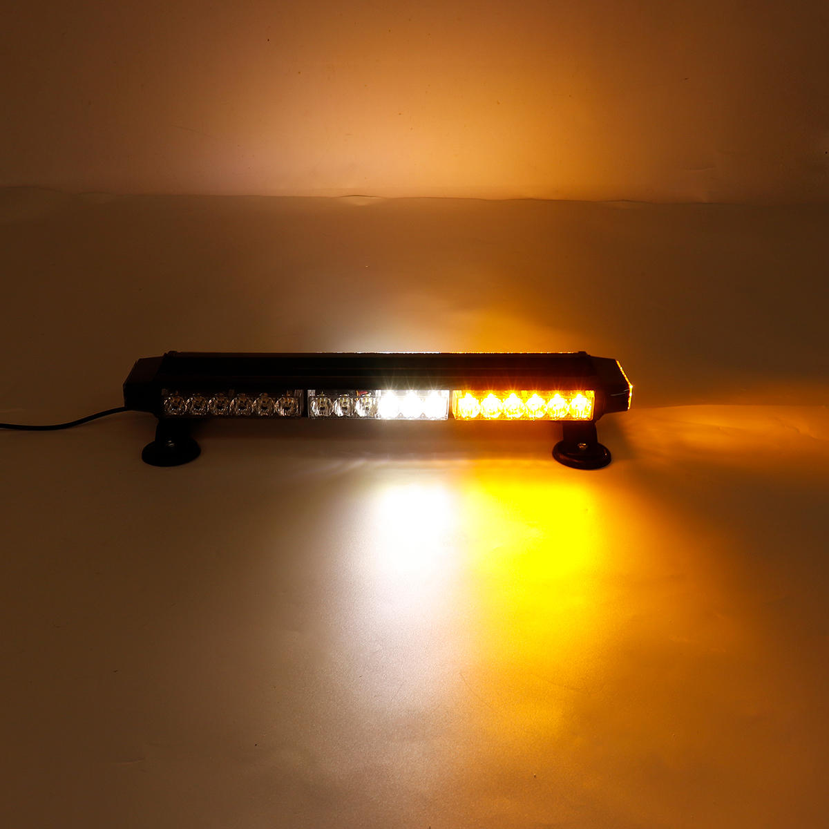 12v 144w 42 led amber dubbelzijdig verkeersadviseur strobe flash lichtbalk noodverlichting magnetisch universeel