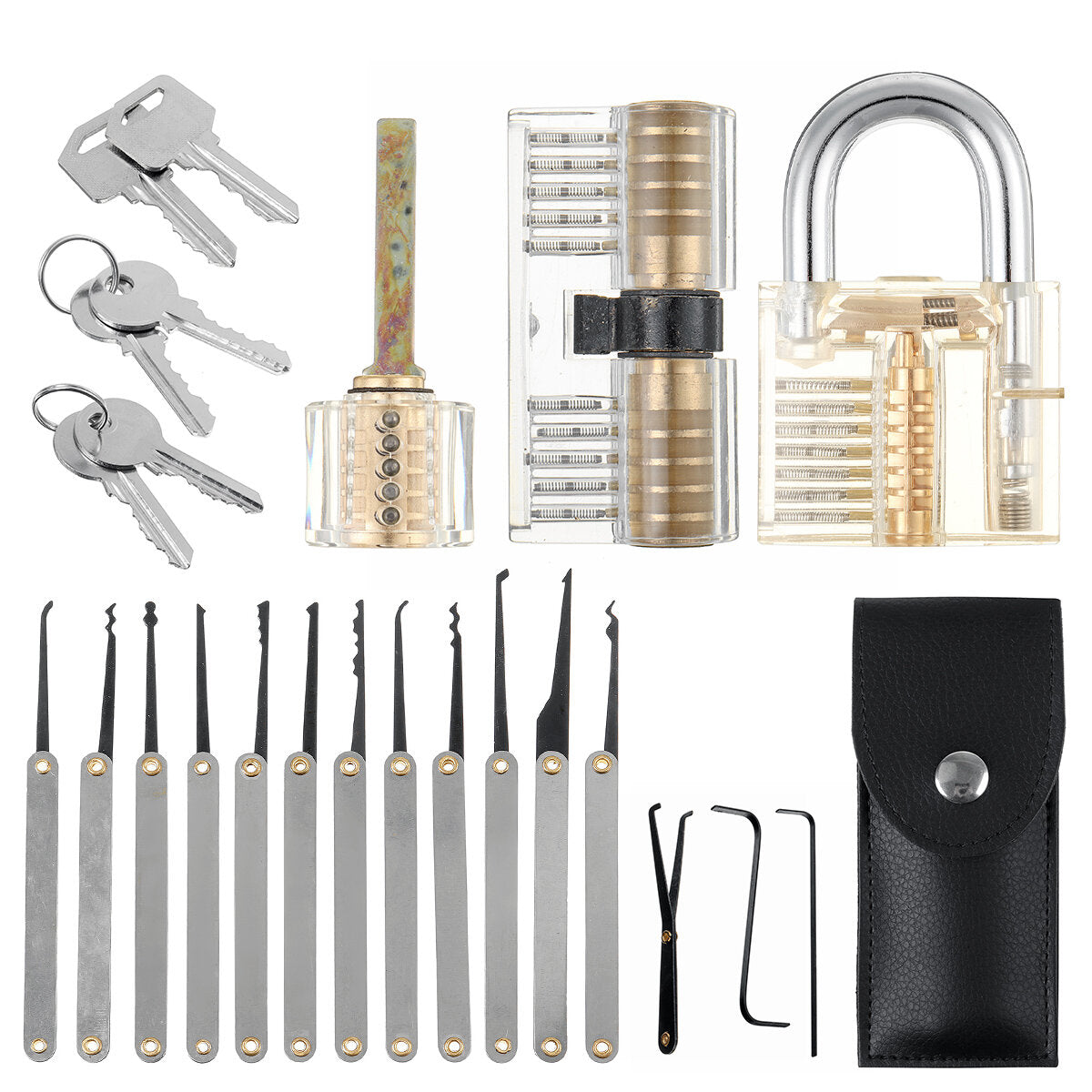 5/19/25 stuks ontgrendelen slotenmaker praktijk lock pick key extractor hangslot lockpick tool kits