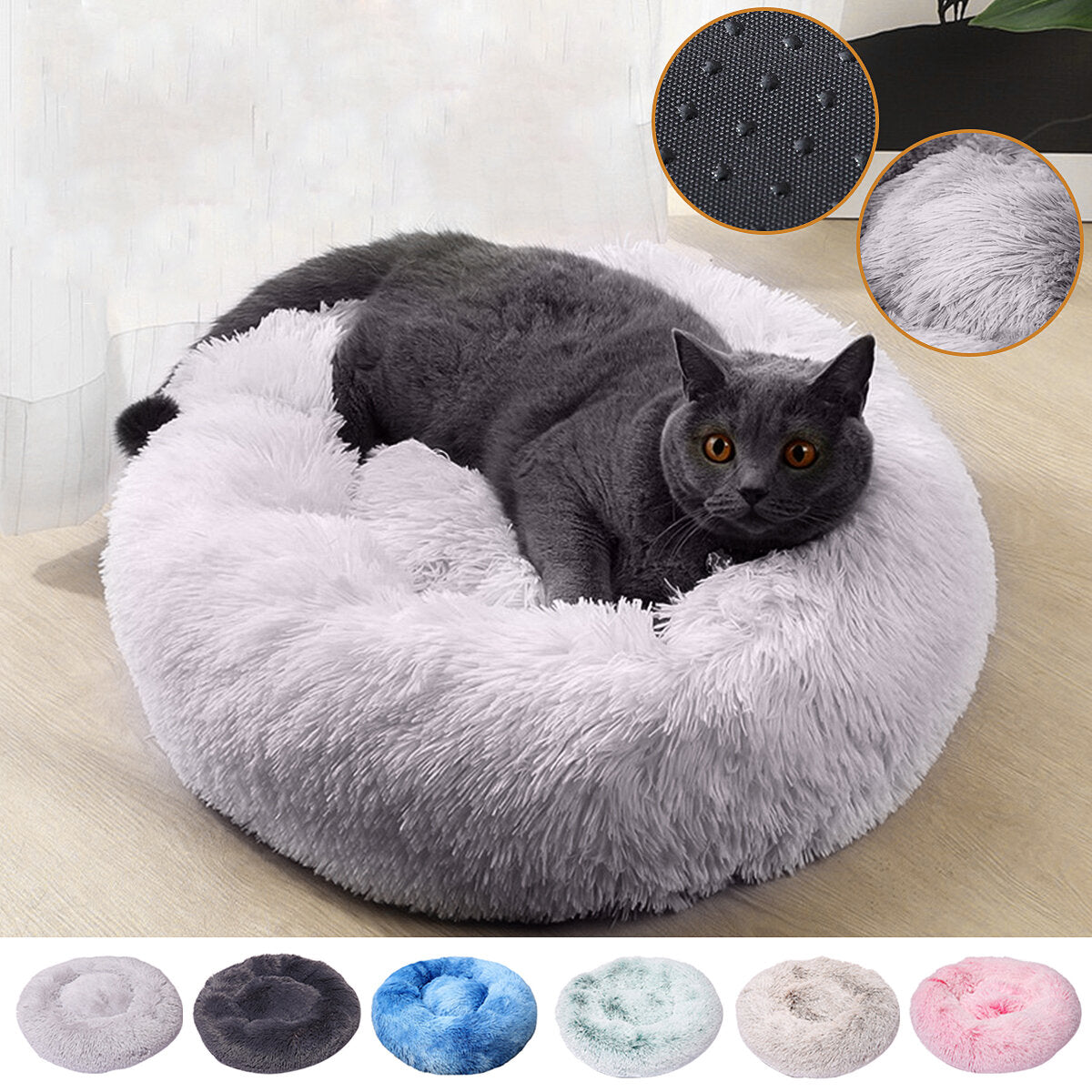 70 cm pluche fluffy soft pet bed voor katten & honden kalmerende bed pad soft mat thuis