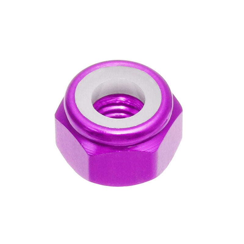 m3an1 10 stuks m3 moer zelfborgend nylon zeskantmoer aluminiumlegering multicolor