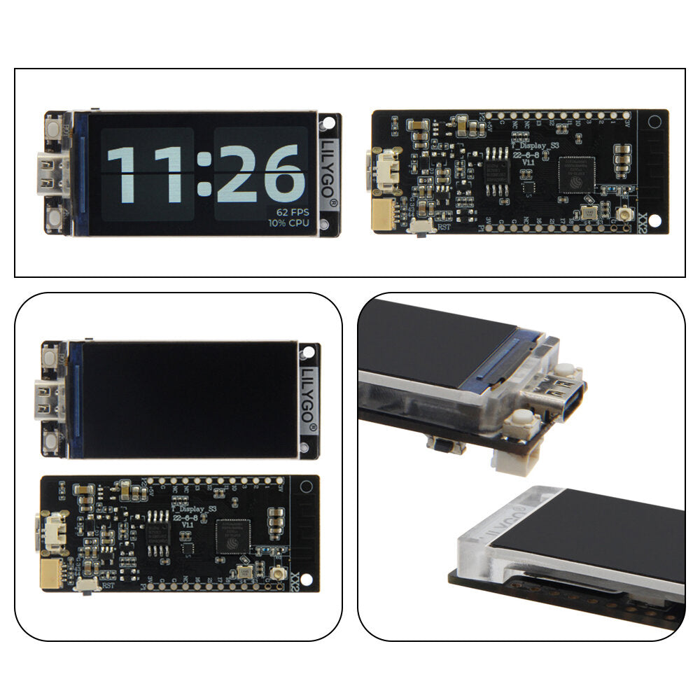 lilygo t-display-s3 esp32-s3 1.9 inch st7789 lcd-scherm development board wifi bluetooth5.0 draadloze module 170*320 resolutie