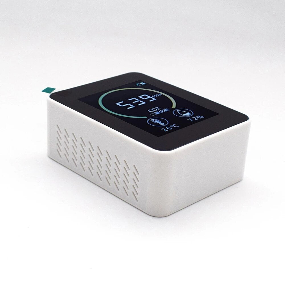 k02 huishoudelijke luchtkwaliteit detector co2 meter multifunctionele c02 temperatuur vochtigheid tester lcd-scherm met achtergrondverlichting
