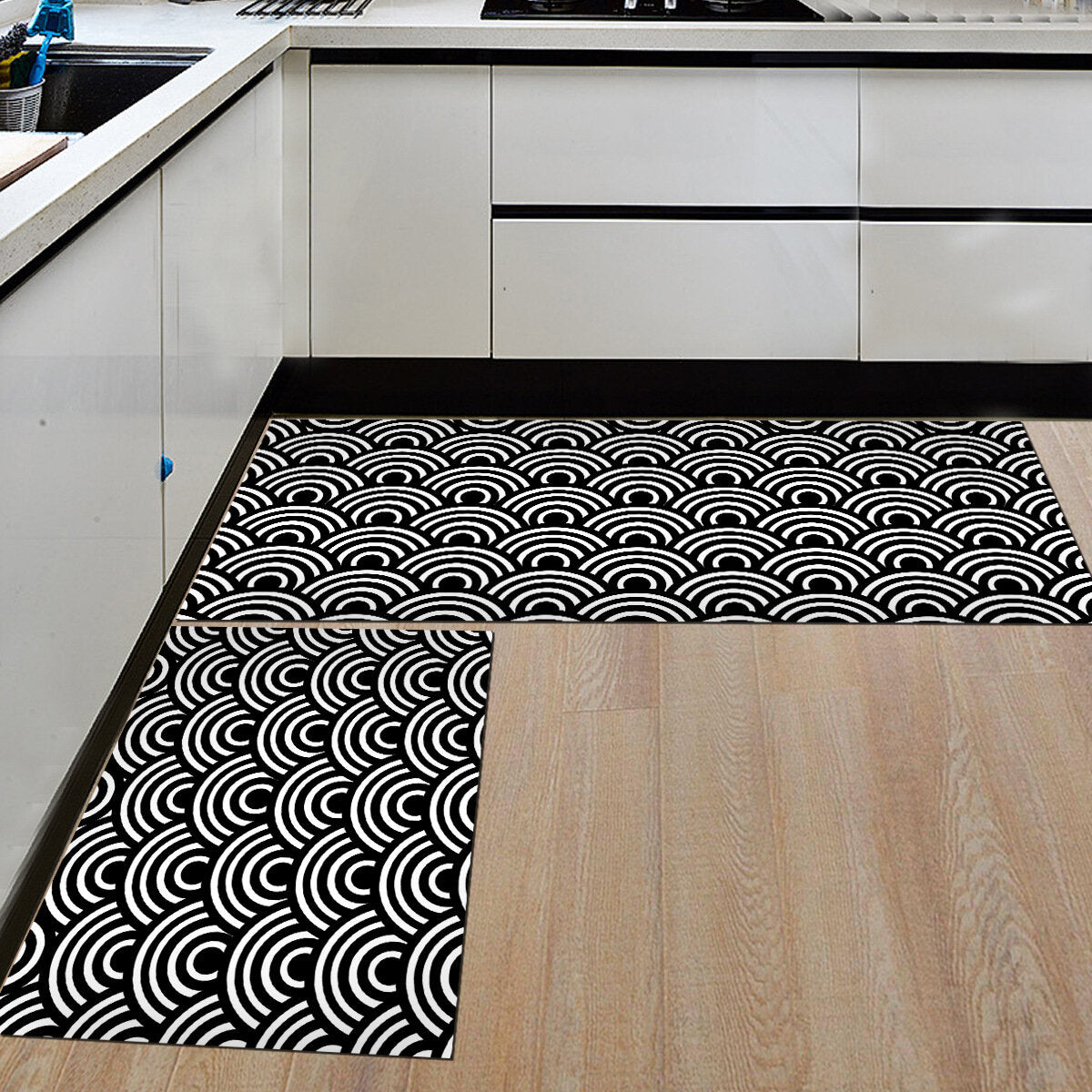 2 stuks huis keuken vloermat antislip loper anti vermoeidheid tapijt set