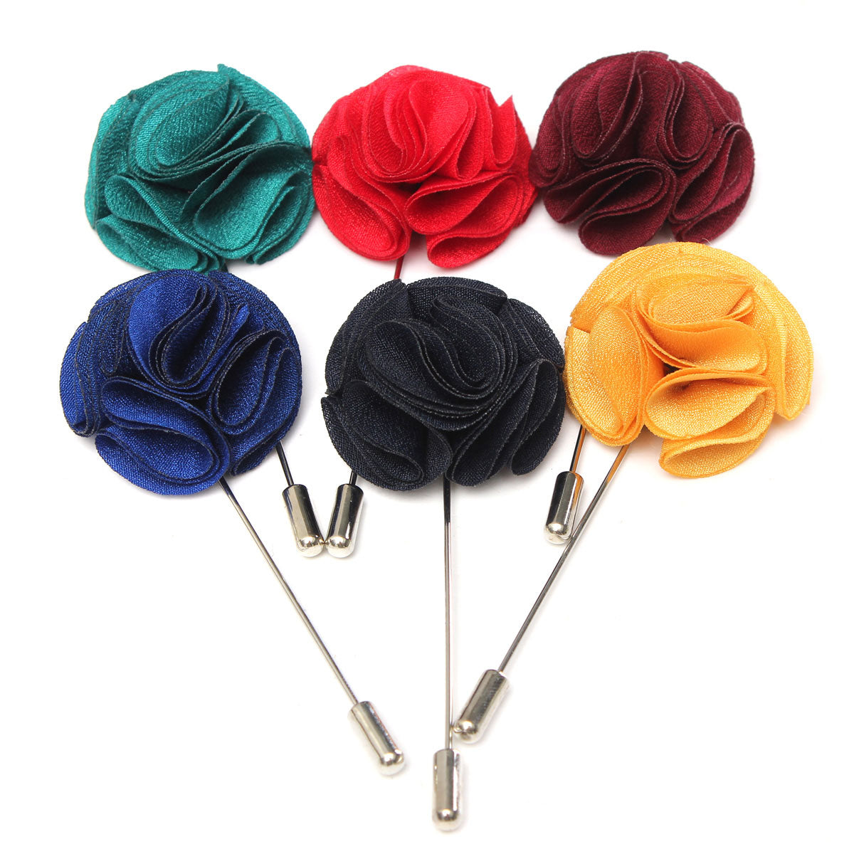 handgemaakte fabric lapel boutonniere brooch pin heren accessoires