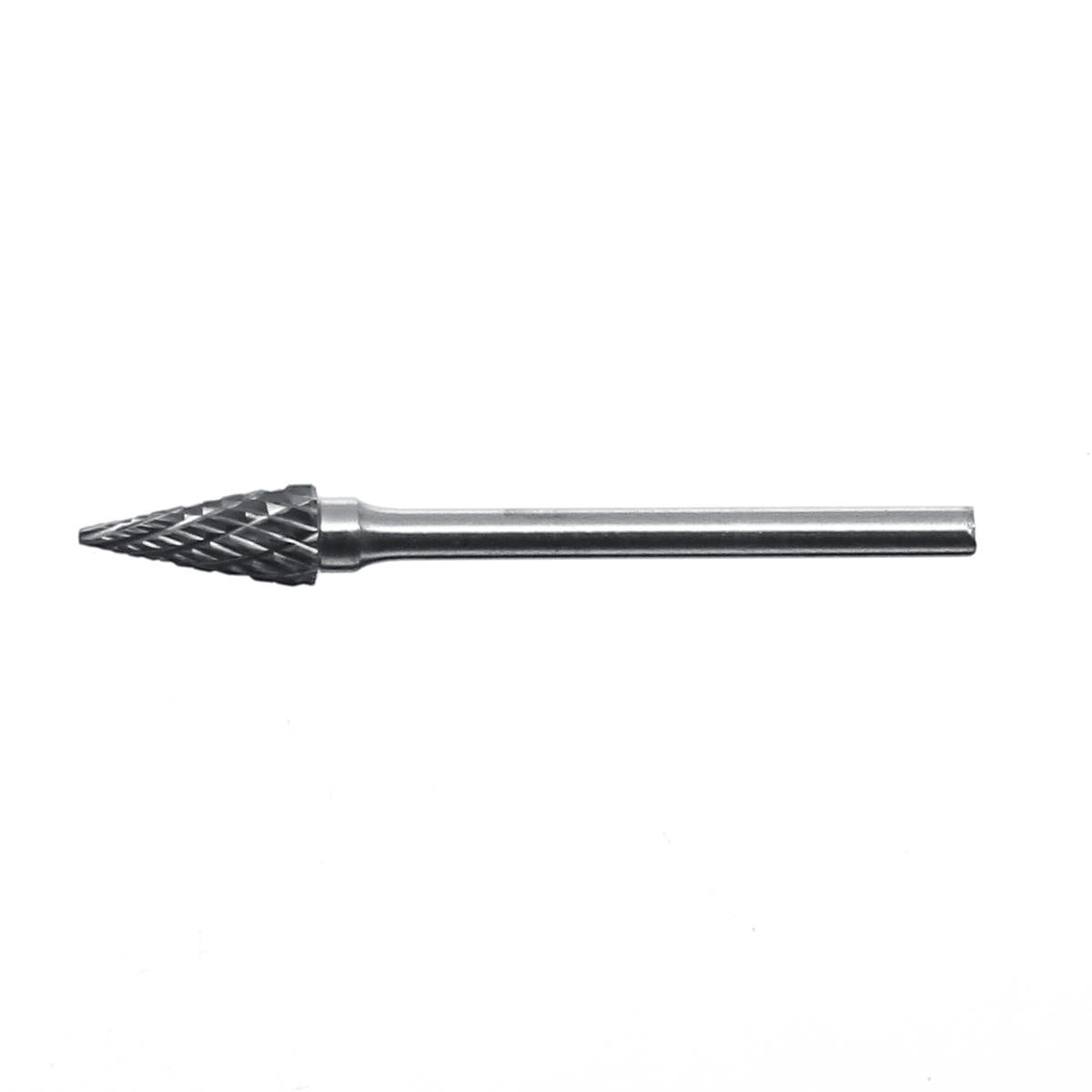 10 stuks dubbel gestreepte wolfraam staal vhm-bramen roterende vijl gereedschap boren kit: